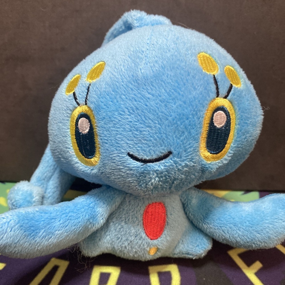 2007 Pokemon Manaphy Blue Bean Plush 5" Jakks Pacific Stuffed Animal